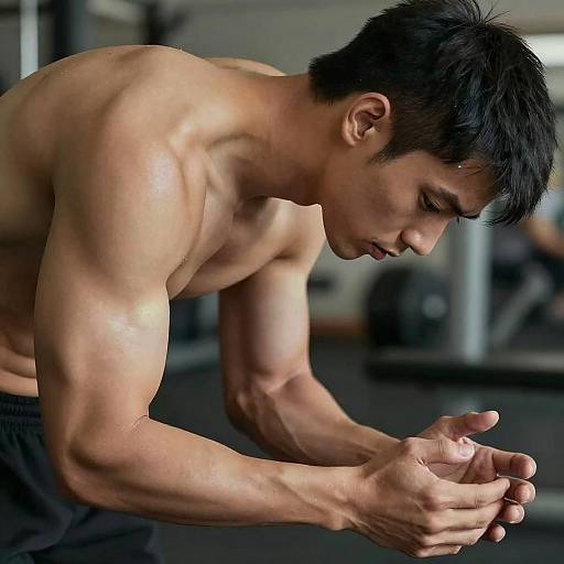 Dramatic Portrait of a Muscular Man