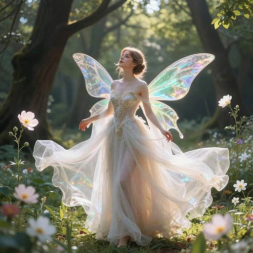 Graceful Fairy in Enchanted Forest