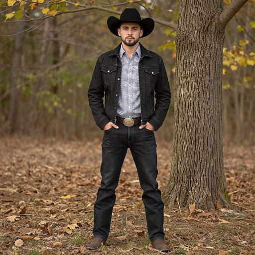 Autumn Casual Outfit with Cowboy Hat