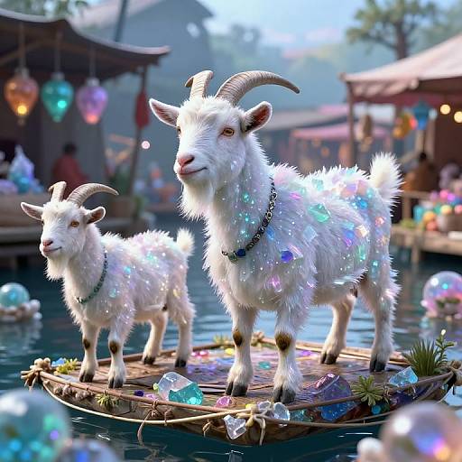 Iridescent Goats at Dream Market