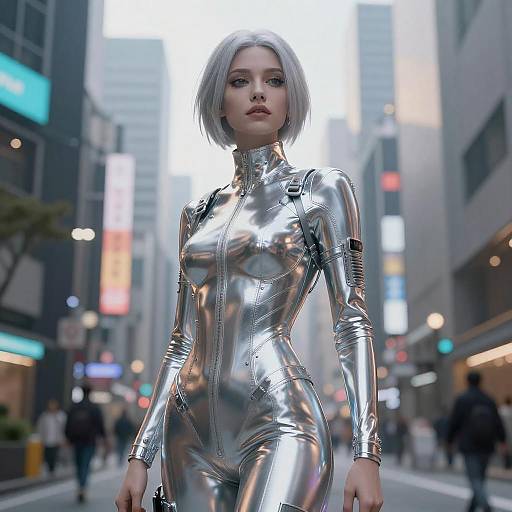 Epic Portrait of a Cyberpunk Tokyo Woman