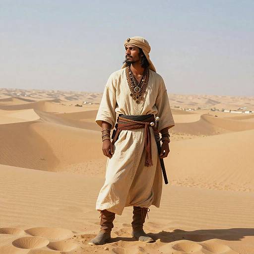 Desert Nomad Warrior Digital Illustration