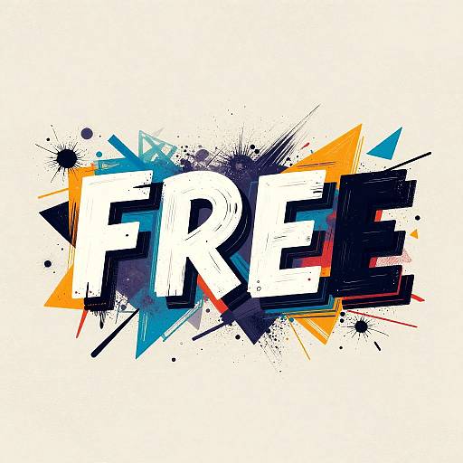 Bold Brushstroke Word Art Design