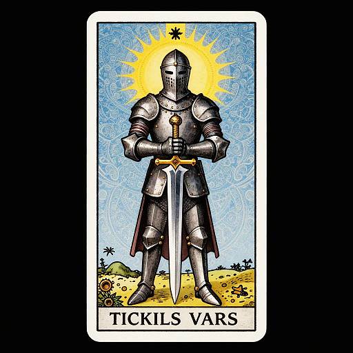 Knight of Swords Tarot Card Illustration