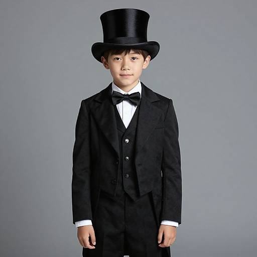 Young Boy in Magician Outfit
