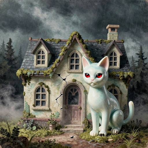Sinister Haunted Porcelain Cat