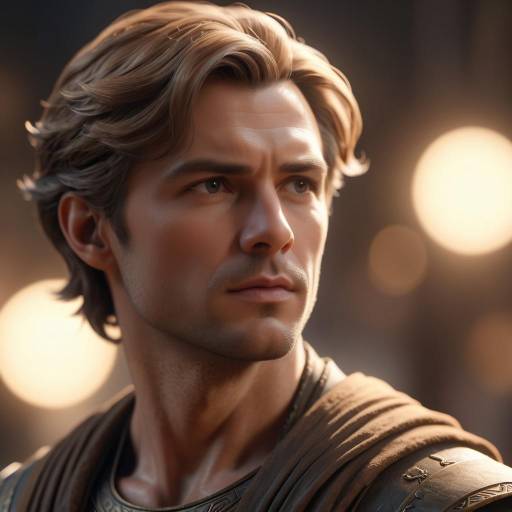 Realistic Portrait of a Stoic Man Realistic Portrait of a Stoic Man