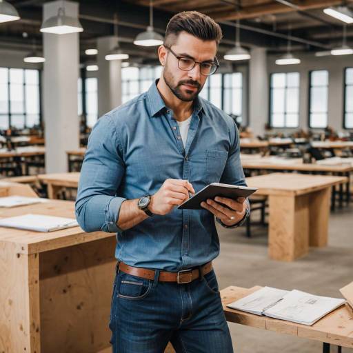 Architect Using Digital Tablet in Office