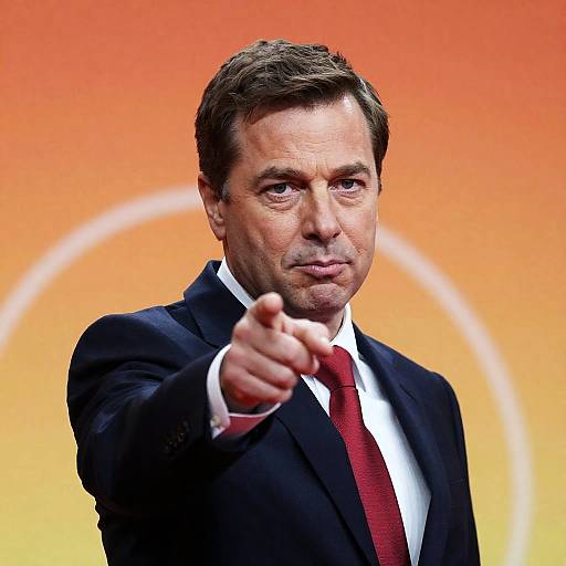 Intense Close-Up of Focused Businessman