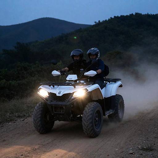 Dusk Drive: ATV Adventure on Dirt Road