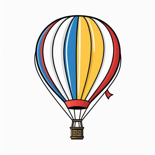 Colorful Hot Air Balloon Icon