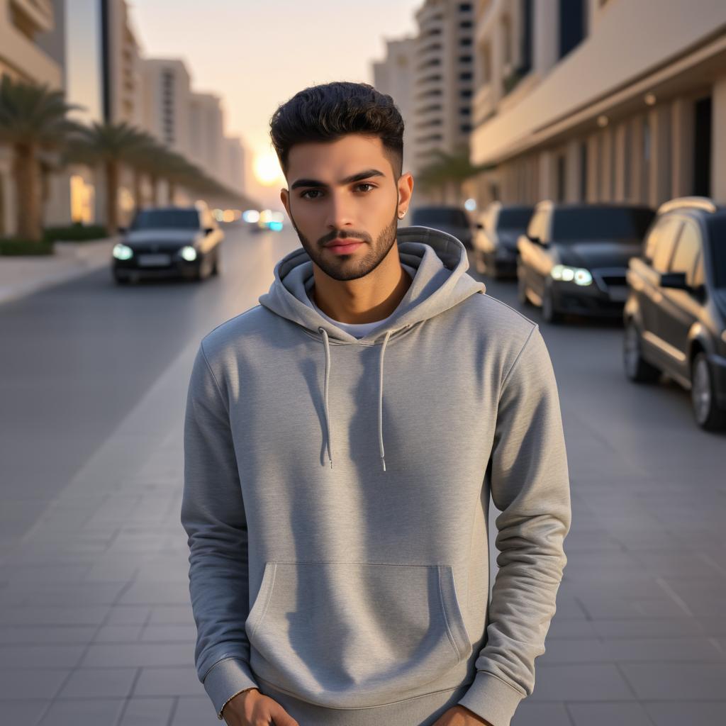 Cinematic Portrait of Slim Middle-Eastern Man