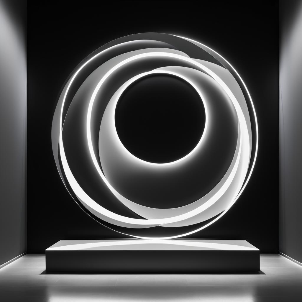 Ethereal Gray Light Painting in Modern Design