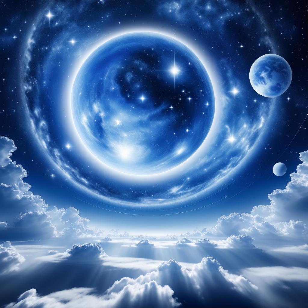 Celestial Harmony in Blue and Silver