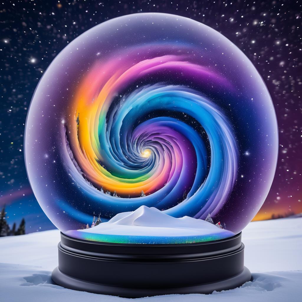 Magical Galaxy in a Snow Globe