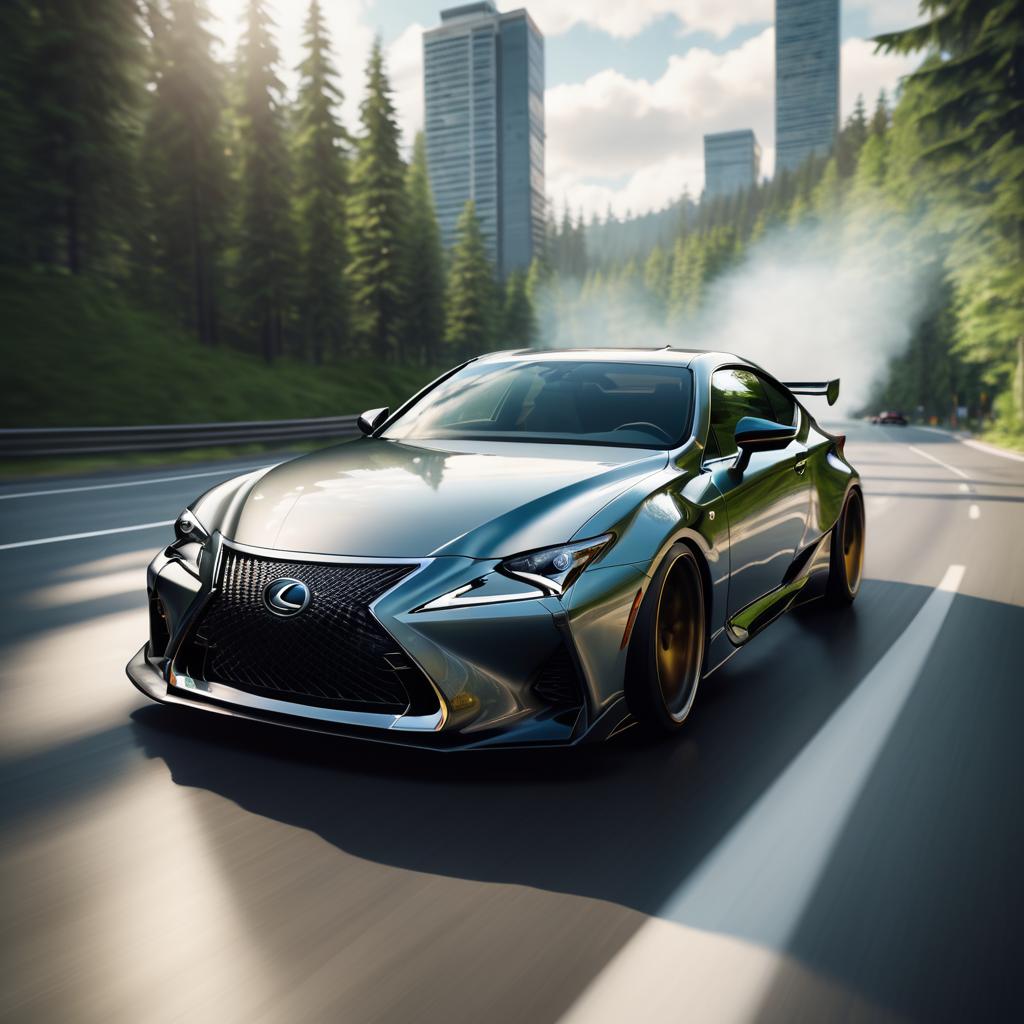 Cinematic Drift of a Tuned Lexus