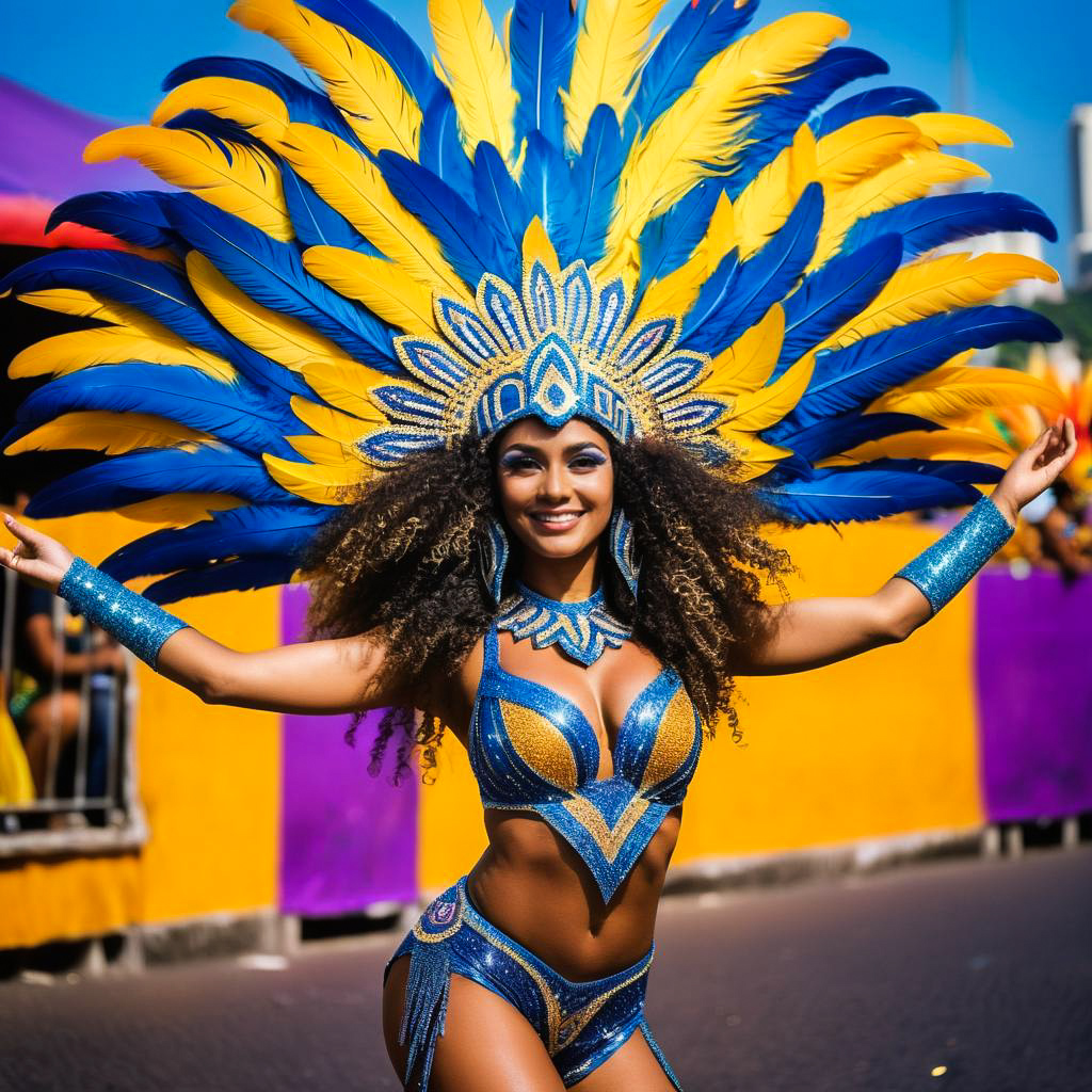 Energetic Street Performer at Carnival