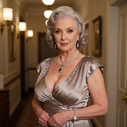 Vintage Glamorous Older Woman Portrait