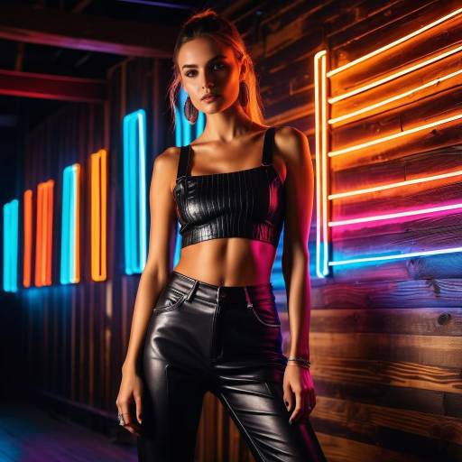 Dramatic Backlit Neon Portrait Dramatic Backlit Neon Portrait