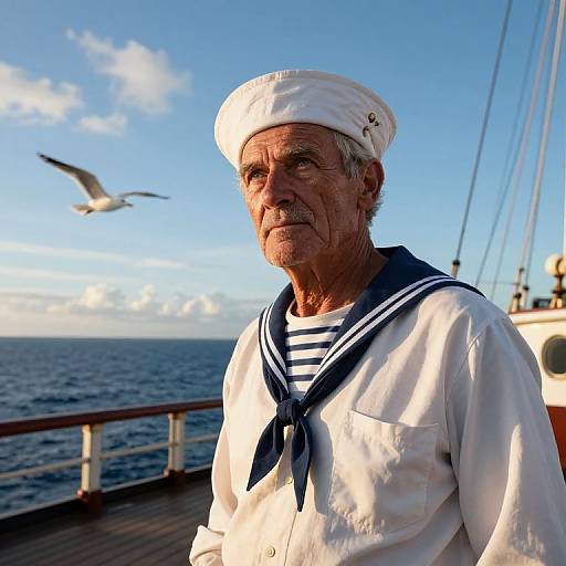 Weathered Sailor at Golden Hour