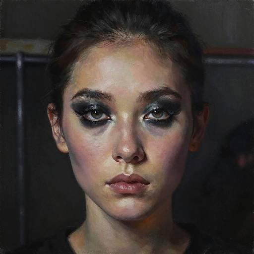 Photorealistic Charcoal Woman's Expressive Eyes