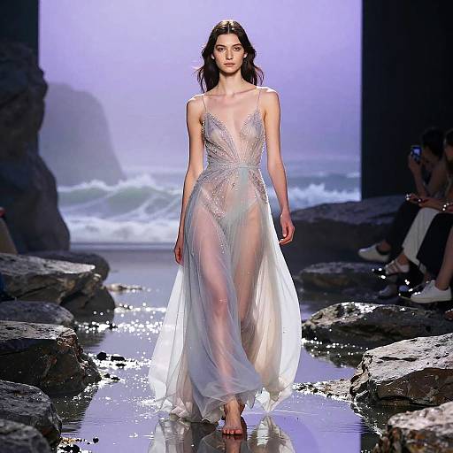 Ethereal Couture Runway by the Sea