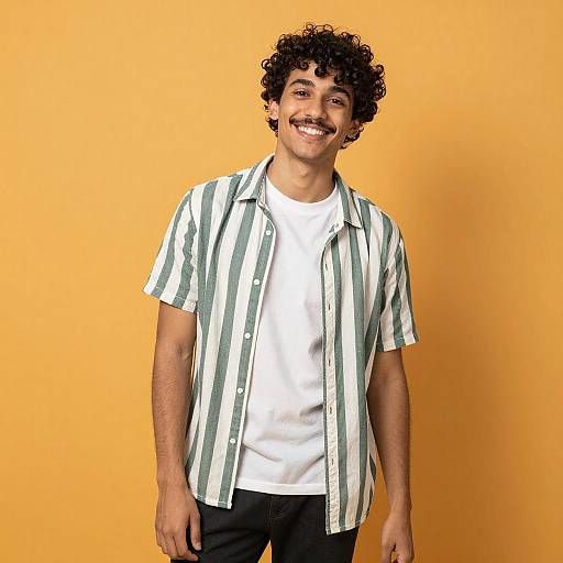 Confident Young Man in Playful Setting