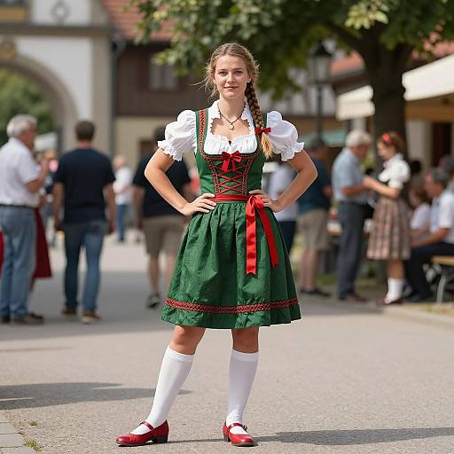 Confident Morris Dancer in Traditional Attire