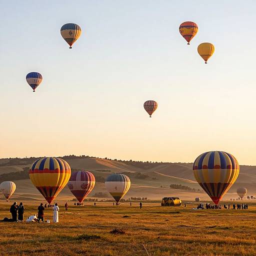 Colorful Balloon Festival at Dawn