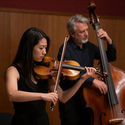 Intimate Performance of Two Musicians