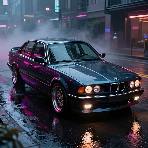 Cyberpunk E34 BMW Neon Scene