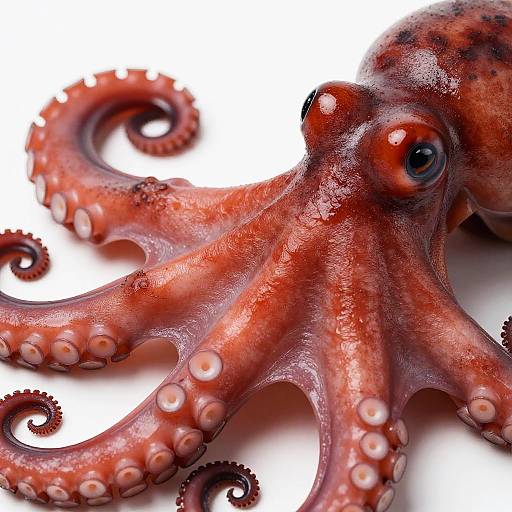 Close-Up of Vibrant Octopus Tentacle