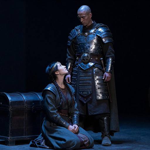 Ancient Warriors in Ethereal Blue Light