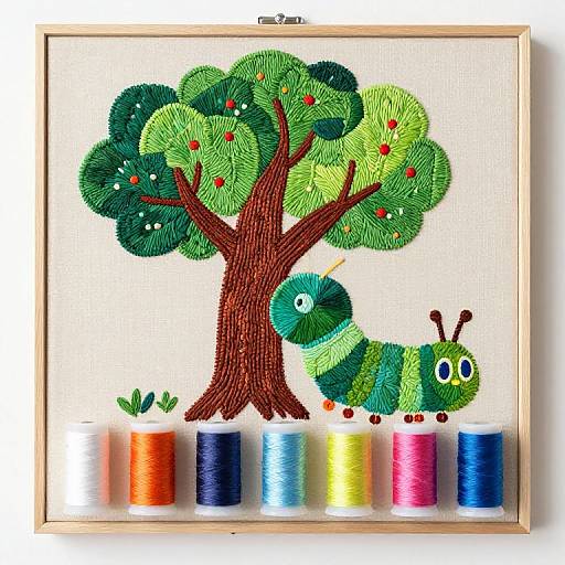 Colorful Caterpillar Thread Organizer