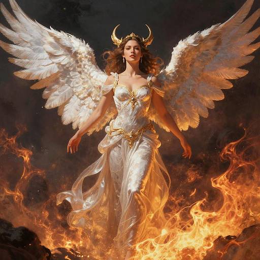 Ethereal Woman with Majestic Wings