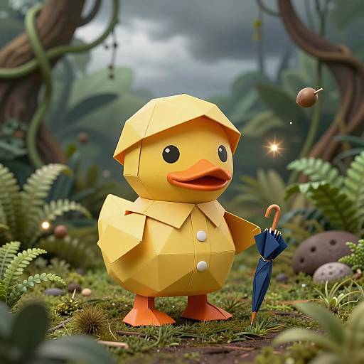 Quirky Duck Detective in Jungle Showdown