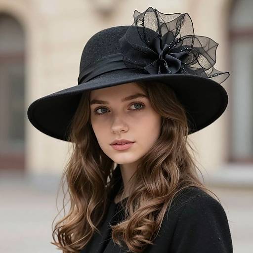 Cute Girl in Fancy Hat by Tyshler