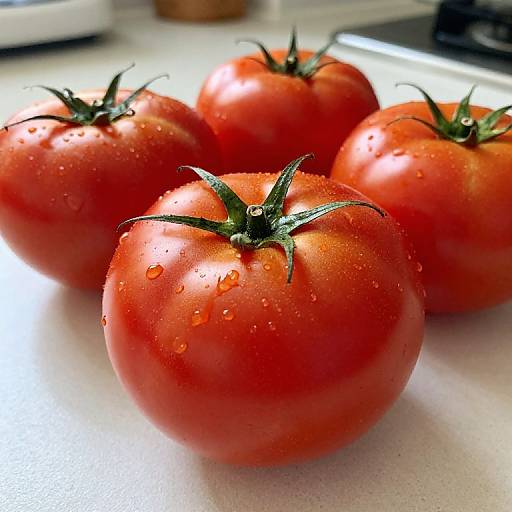Macro Photography of Ripe Tomatoes