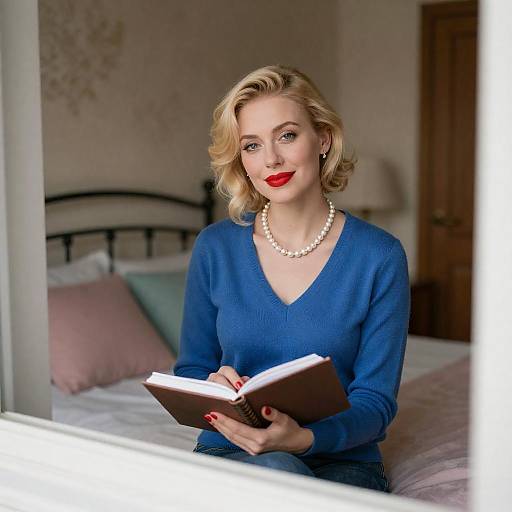Elegant Blonde by the Window