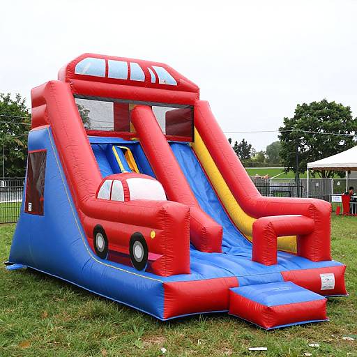 Red Inflatable Bouncer Slide Combo