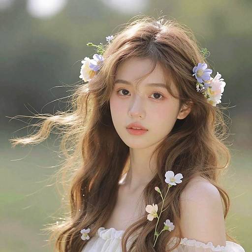 Ethereal Portrait of a Serene Woman