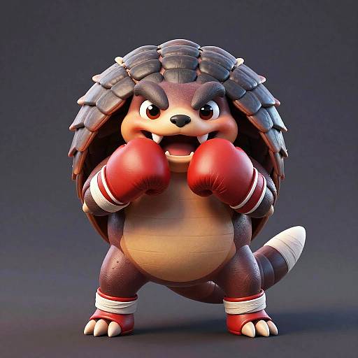 Boxer Armadillo Character Concept Art