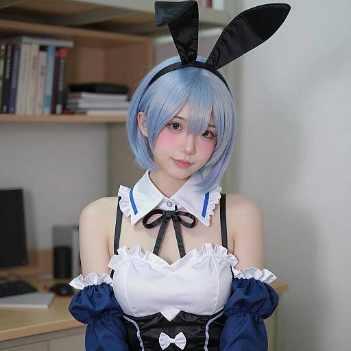 Young Woman in Stylish Maid Costume