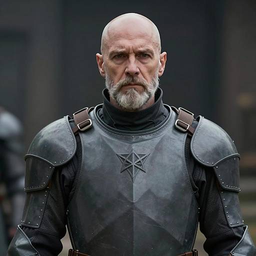 Bald Man in Medieval Armor