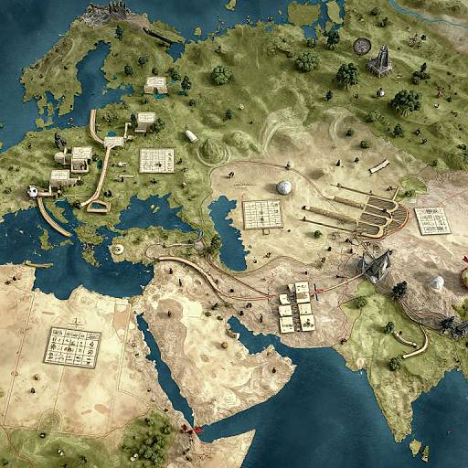 Medieval High Fantasy Aerial Map