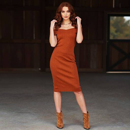 Editorial Fashion Portrait in Rustic Barn