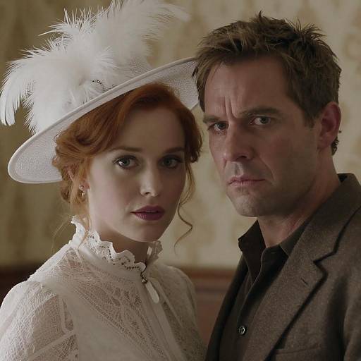 Intense Couple Portrait in Vintage Setting