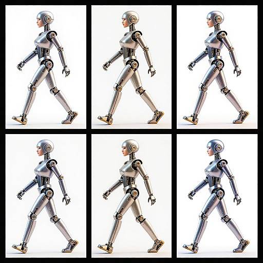 Futuristic Robot Walking Animation Sheet