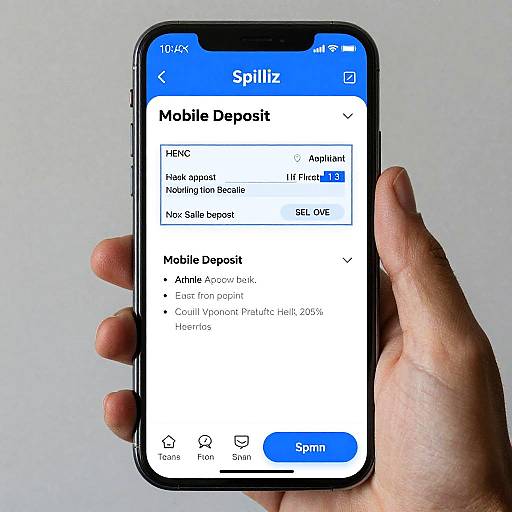 Mobile Check Deposit Interface Screenshot