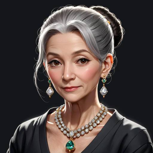 Realistic Portrait of an Elderly Woman